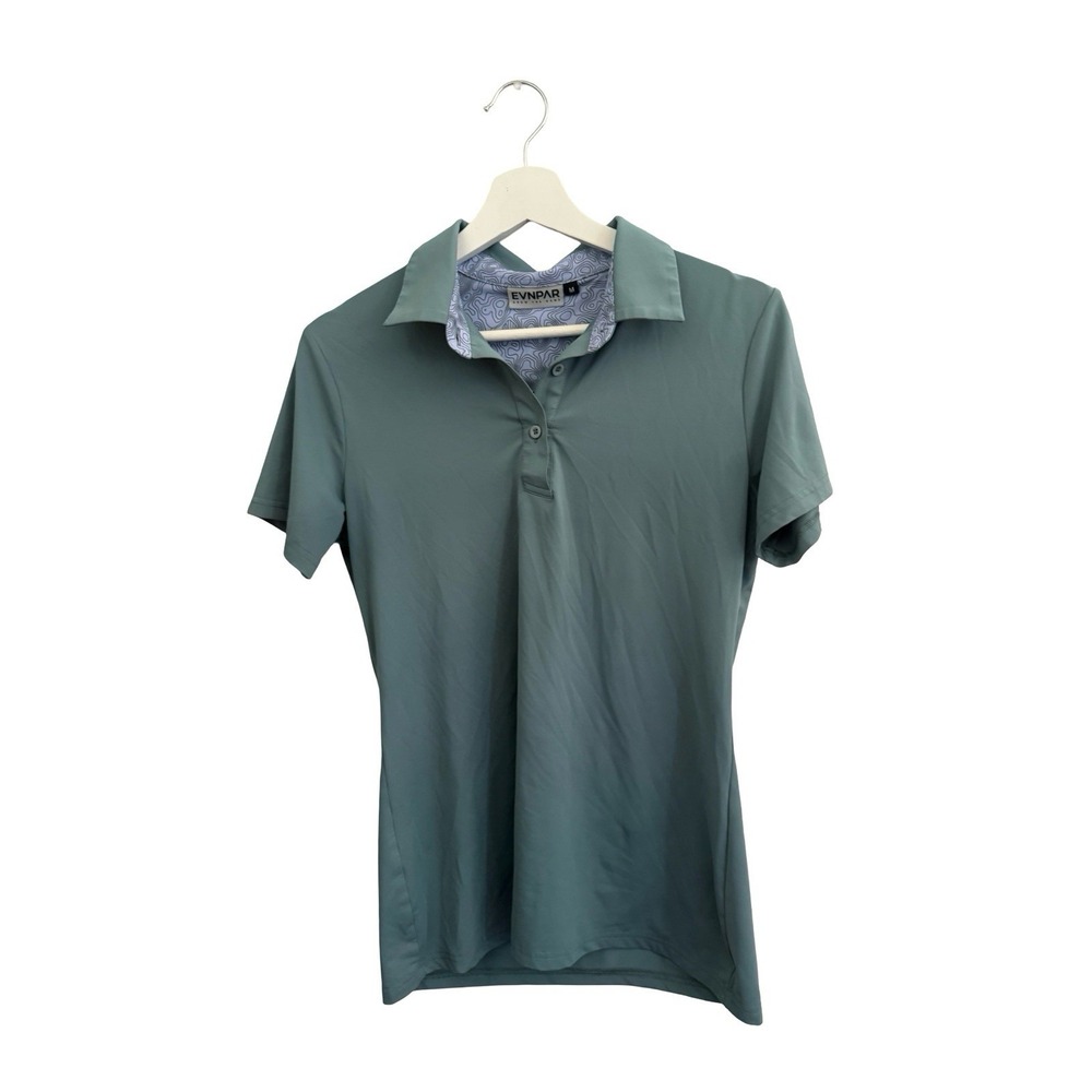 EVNPAR womens size medium Golf Polo‎ shirt teal